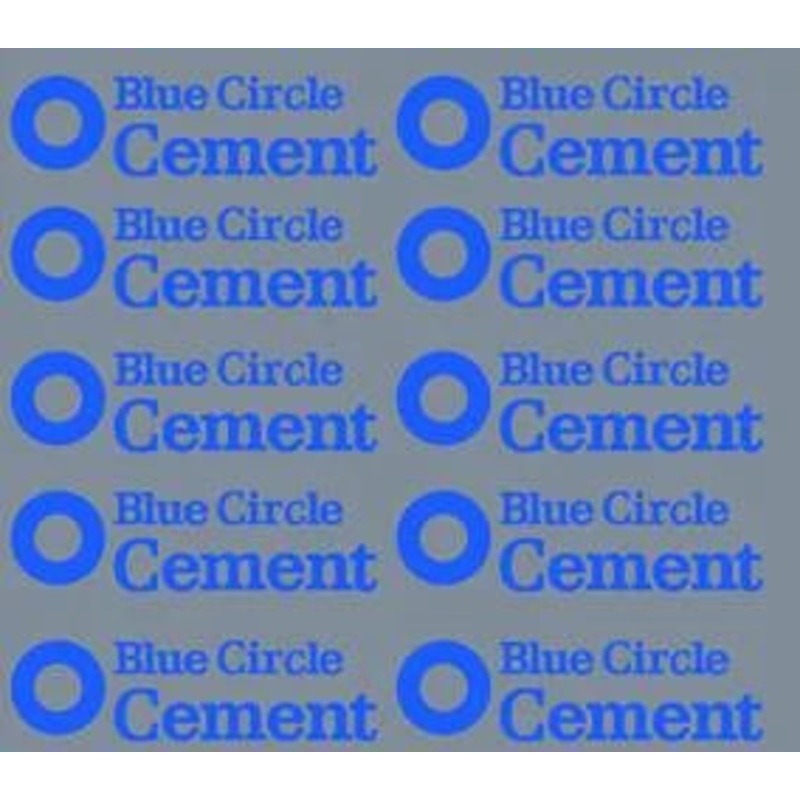 Blue Circle Cement Logos Waterslide Decals