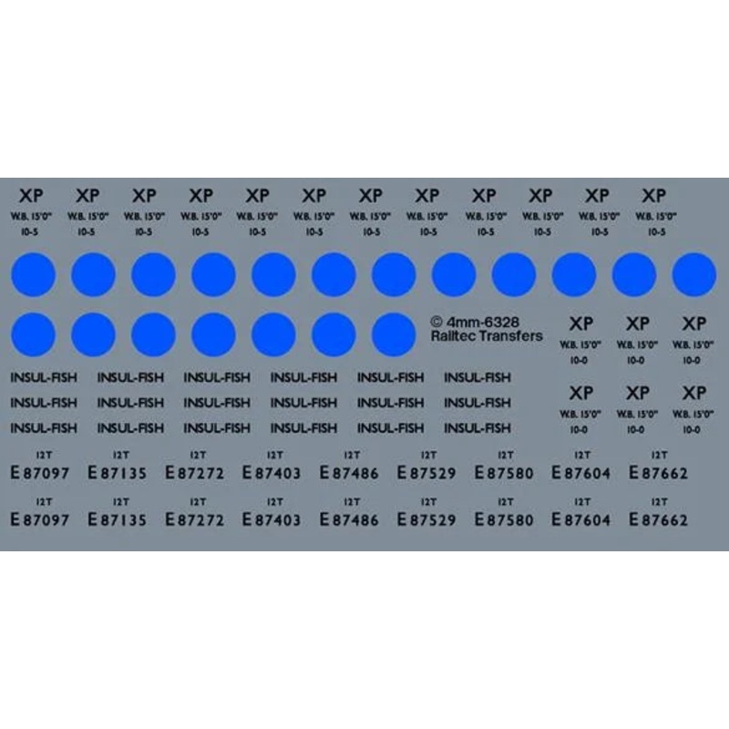 BR 12T Blue Spot Insul-Fish Vans Waterslide Decals