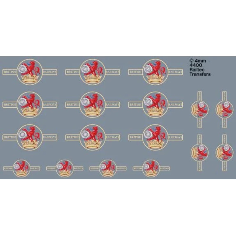 BR Late Crest Ferret & Dartboard (Small & Large) Waterslide Decals