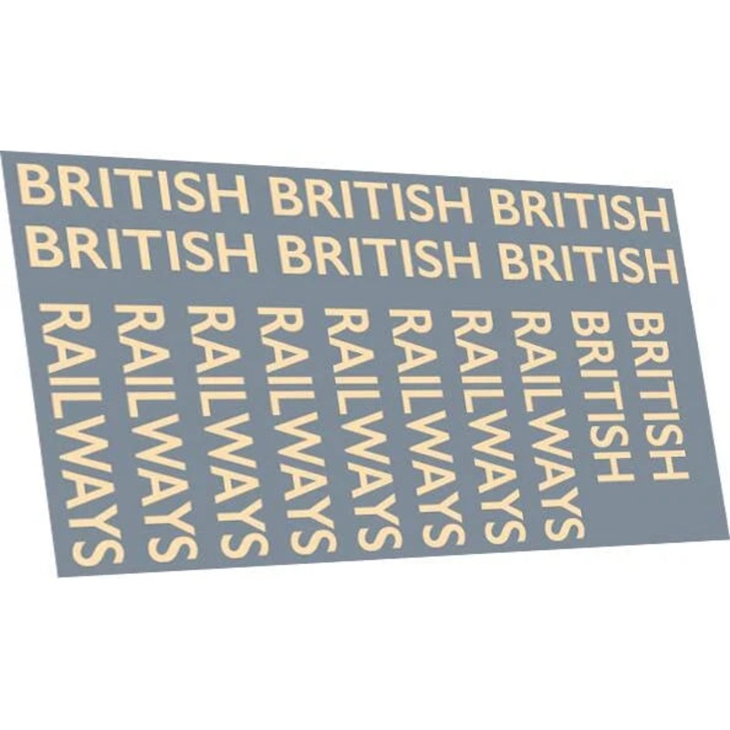 British Railways 10 Text Branding: Steam Locos Waterslide Decals
