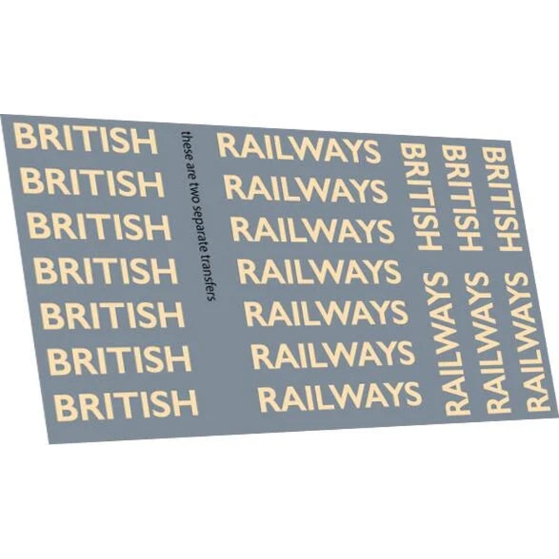 British Railways 8 Text Branding: Steam Locos Waterslide Decals
