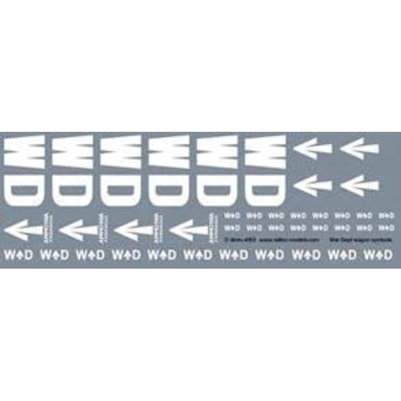 War Department WD Brandings: Rolling Stock Waterslide Decals