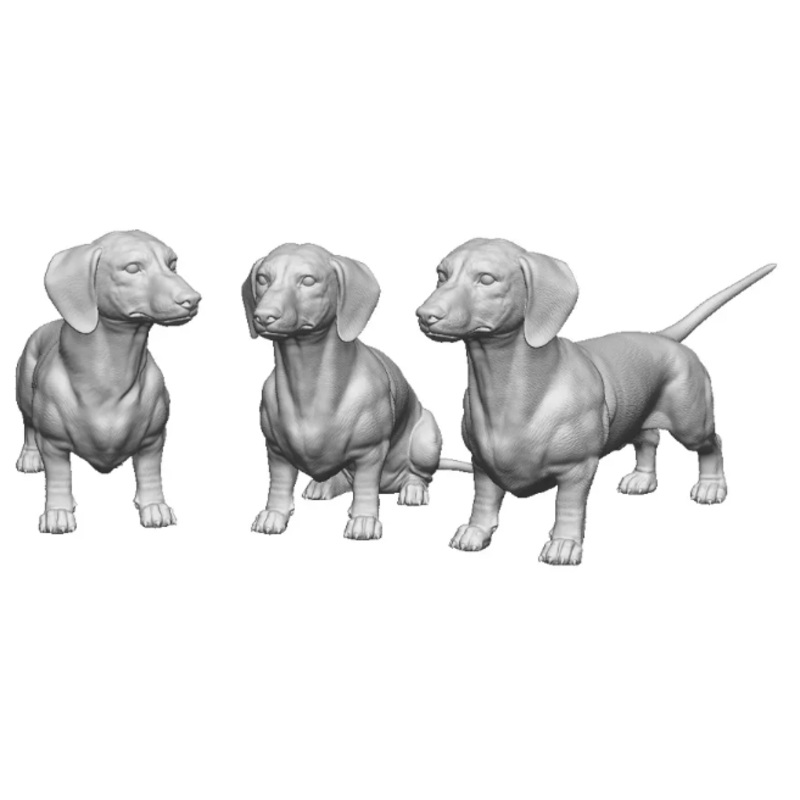 OO Gauge – Pets, Wildlife & Livestock – Dachshund x3