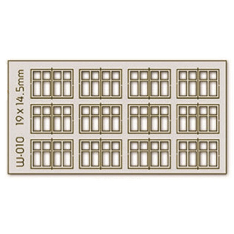 12 pcs 19X14.5mm 4 Pane Dbl Unit Windows H0/00
