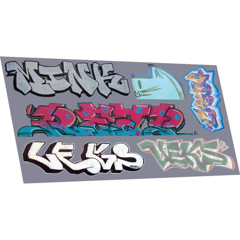 Graffiti: Artistic C (Suits Larger Wagons) Waterslide Decals