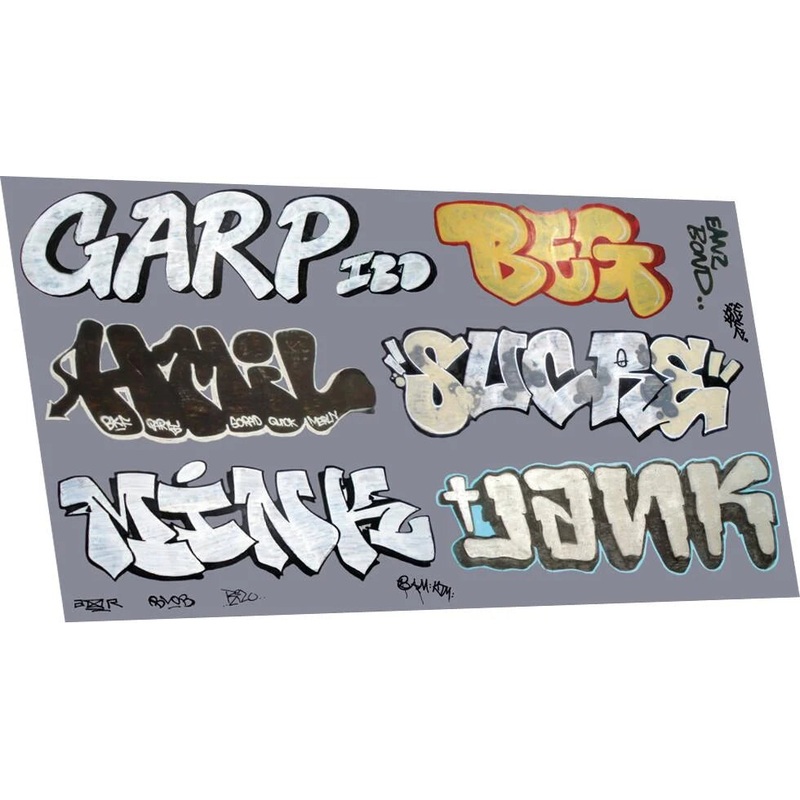 Graffiti: Artistic D (Suits Larger Wagons) Waterslide Decals
