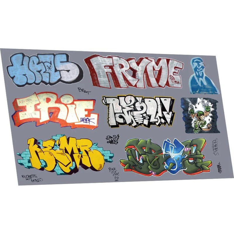 Graffiti: Artistic E (Suits Larger Wagons) Waterslide Decals