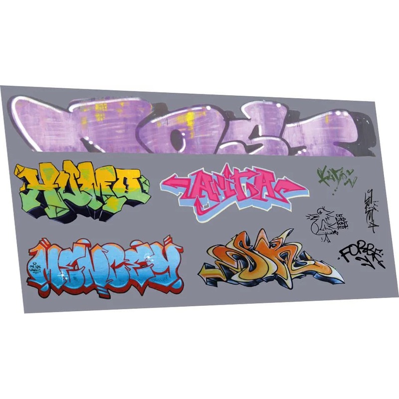 Graffiti: Artistic L (Suits Larger Wagons) Waterslide Decals