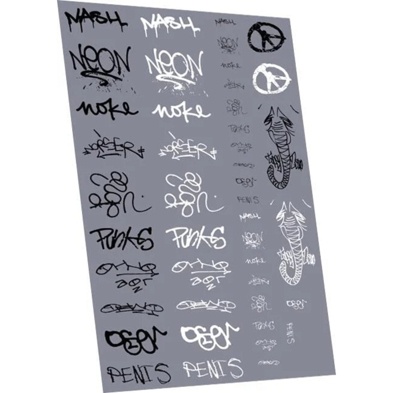 Graffiti: Tags Pack 10 Waterslide Decals
