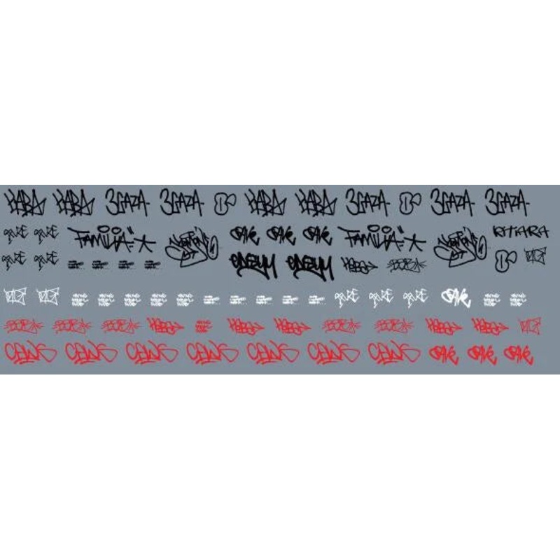 Graffiti: Tags Pack 8 Waterslide Decals