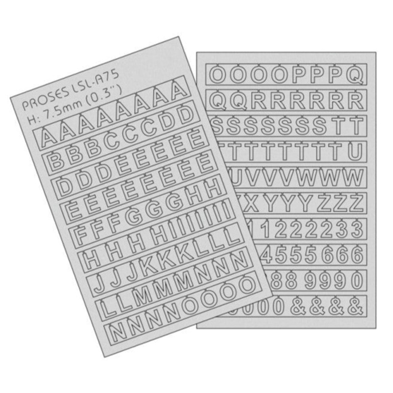 Laser-Cut Letters 7.5mm (1/3 inch)