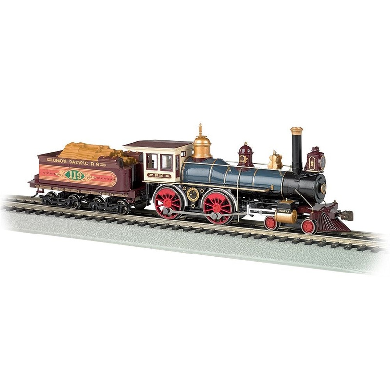 4-4-0 American – Union Pacific #119 Steam Locomotive with Wood Load