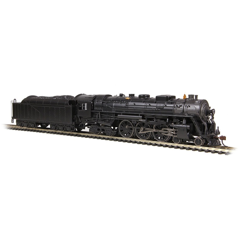 4-6-4 Hudson – Pained, Unlettered – Black – Steam Locomotive – DCC Sound