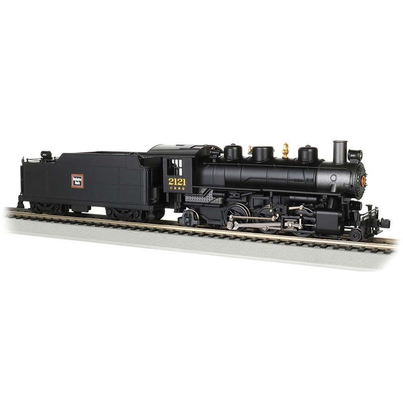 Prairie 2-6-2 w/Smoke & Tender – Cb & Q #2121 Steam Locomotive