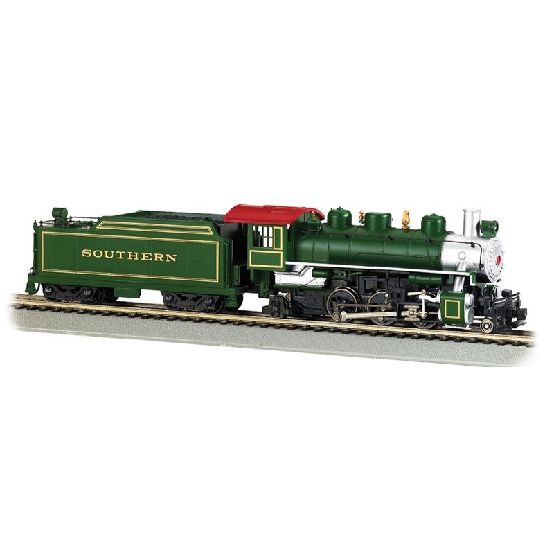 Prairie 2-6-2 w/Smoke & Tender – Southern (Green) Steam Locomotive