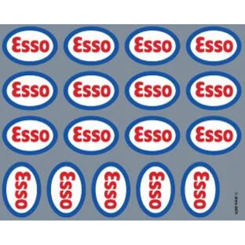 Esso Logos OO Gauge Waterslide Decals