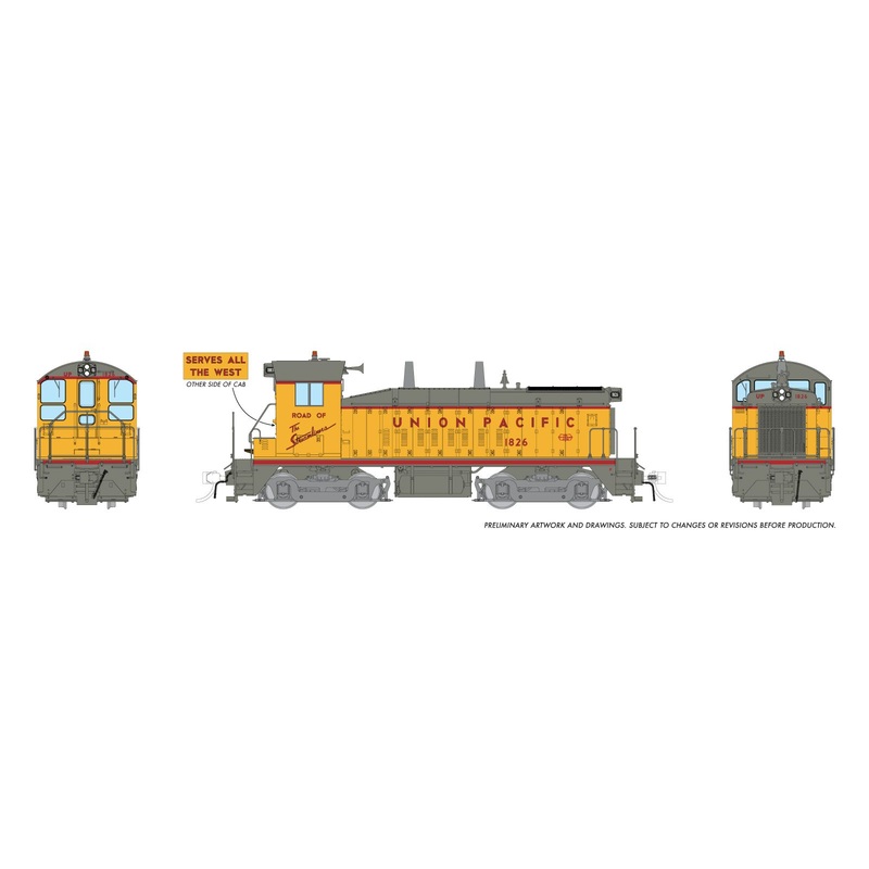 HO EMD SW9 (DC/DCC/Sound): Union Pacific – As Delivered Slogan: #1838