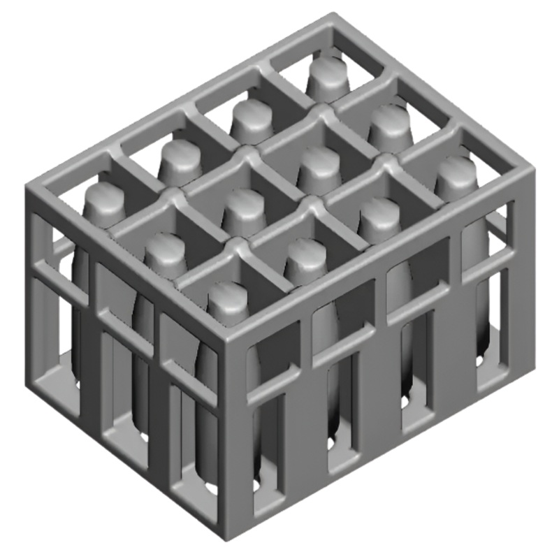 O Gauge Work and Industry Platform Accessories – Milk Crate with Bottles – Pack of 2