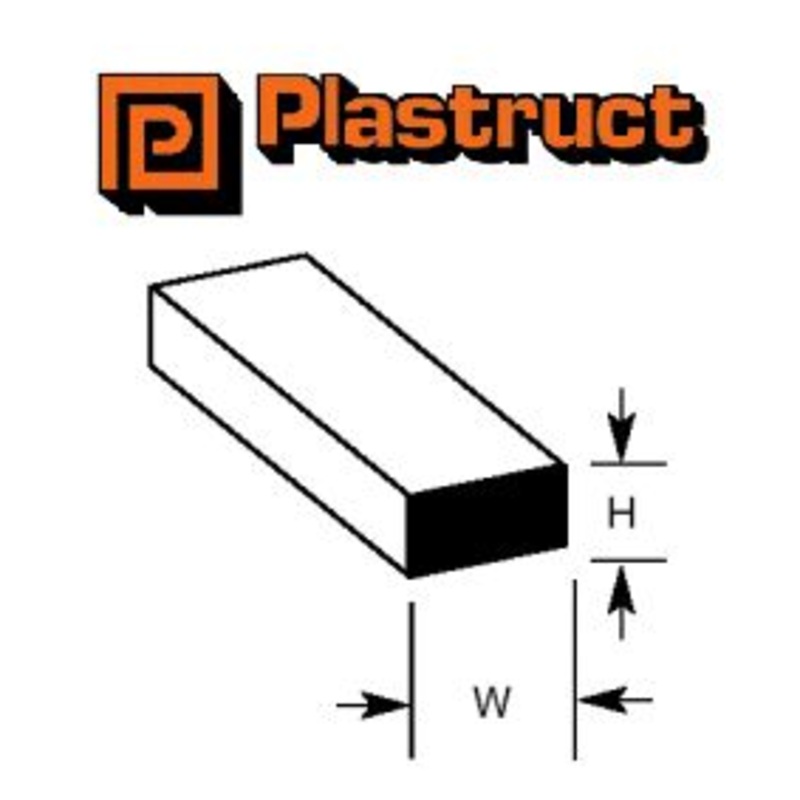 Plastruct 90722 Rectangular 0.5x1mm 10pc