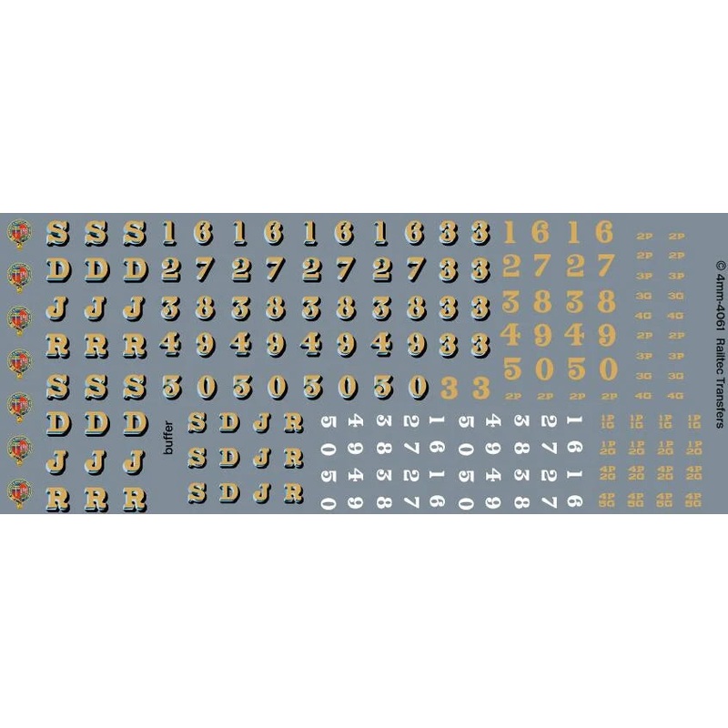 S&DJR Somerset & Dorset locos (blue shading) OO Gauge Waterslide Decals