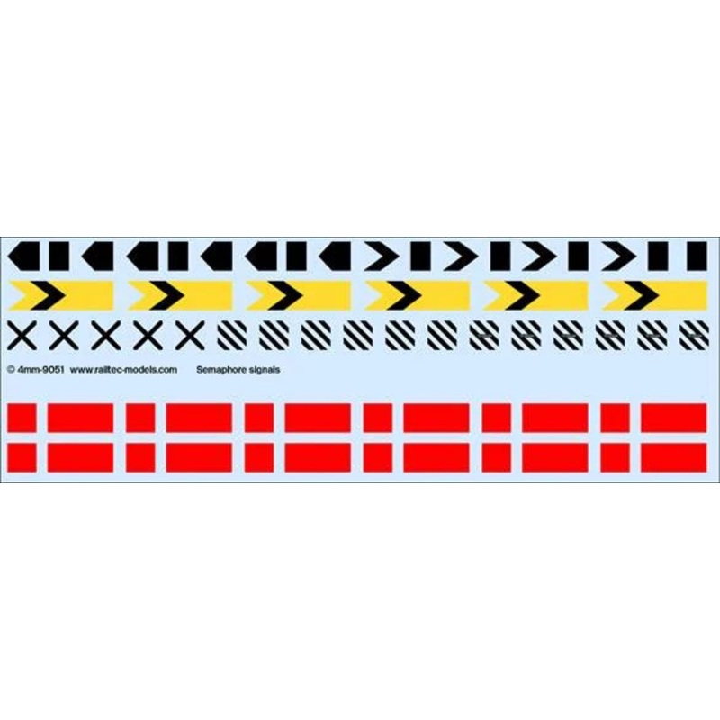 Semaphore Signal Detail Pack OO Gauge Waterslide Decals