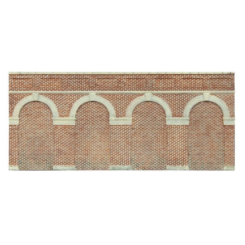 Skaledale Mid Level Arched Retaining Walls x2 (Red Brick)