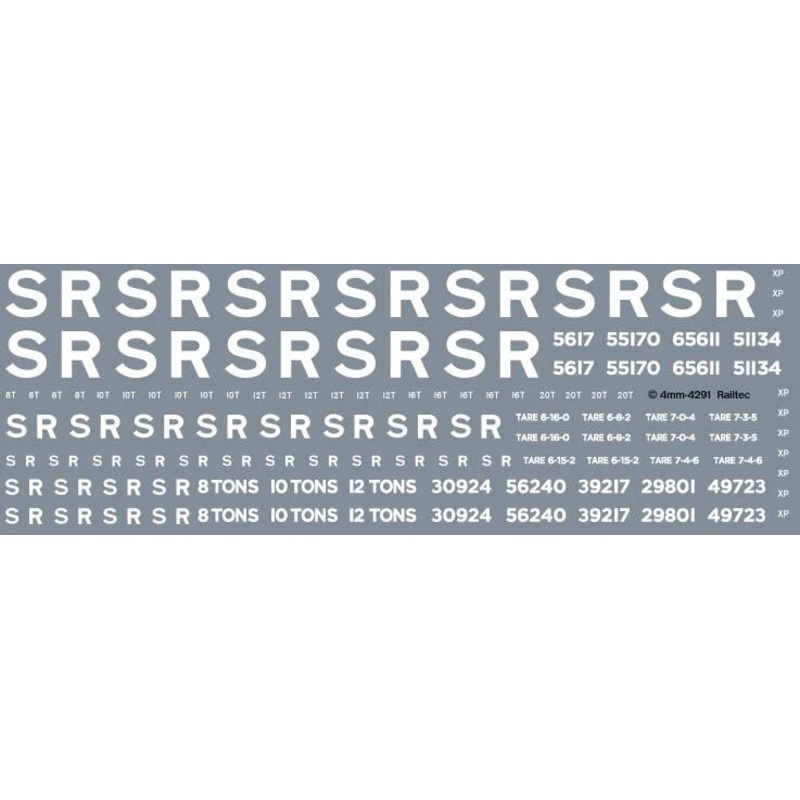 Southern SR Freight Wagon Markings OO Gauge Waterslide Decals