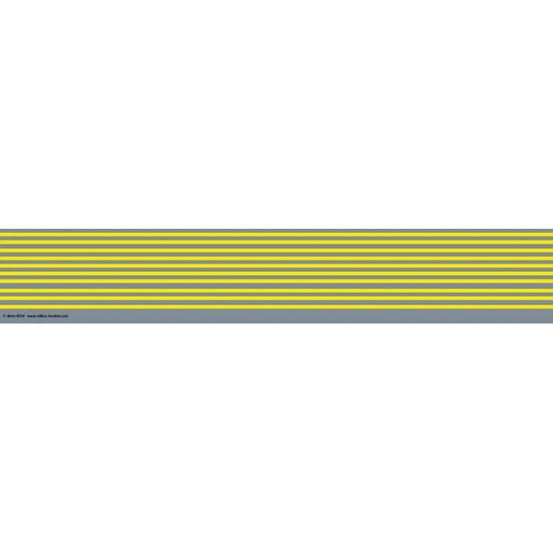 Station Platform Safety Lines: Yellow OO Gauge Waterslide Decals