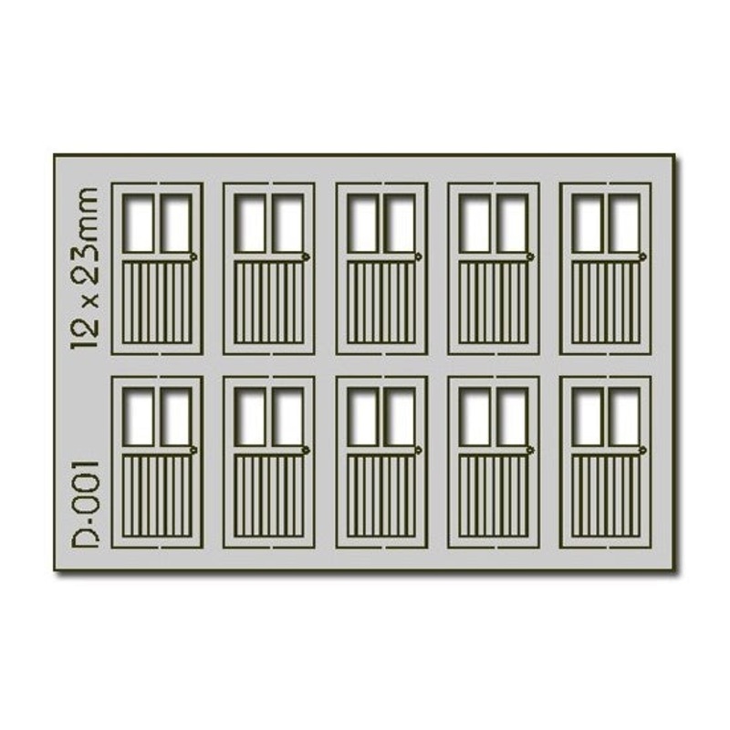 10 pcs 12X23mm 2 Lite Doors HO/OO