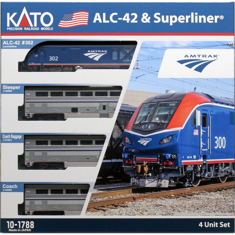 ALC-42 Charger Amtrak Superliner 4 Car Train Pack