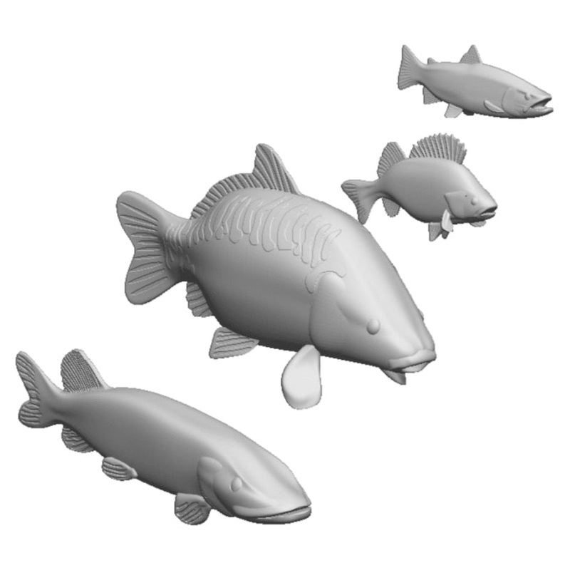 N Gauge – Pets, Wildlife & Livestock – Fresh Water Fish (3x Each)