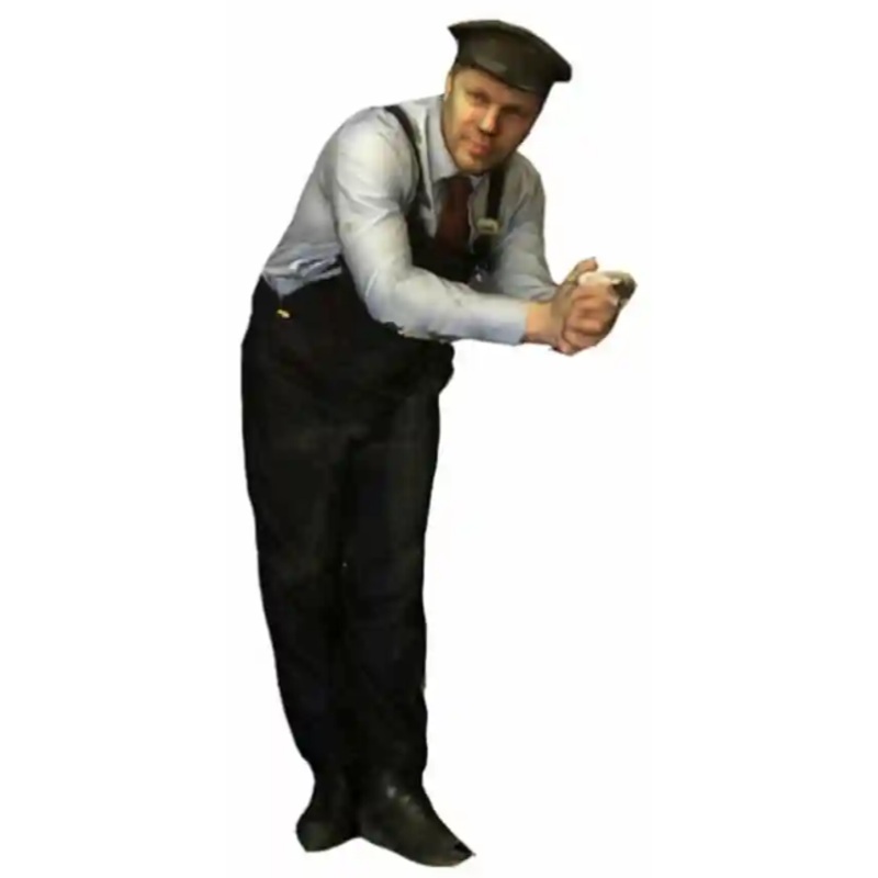 N Gauge – Railway & Lineside – 1948-1968 British Railways – Loco Crew Leaning Right