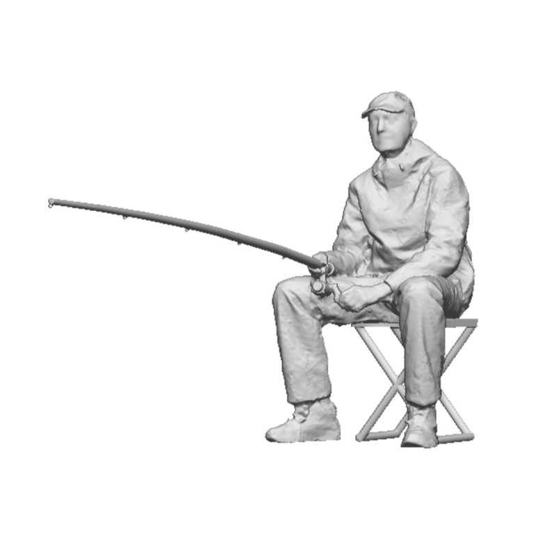 N Gauge – Town & Country – Seated Fisherman