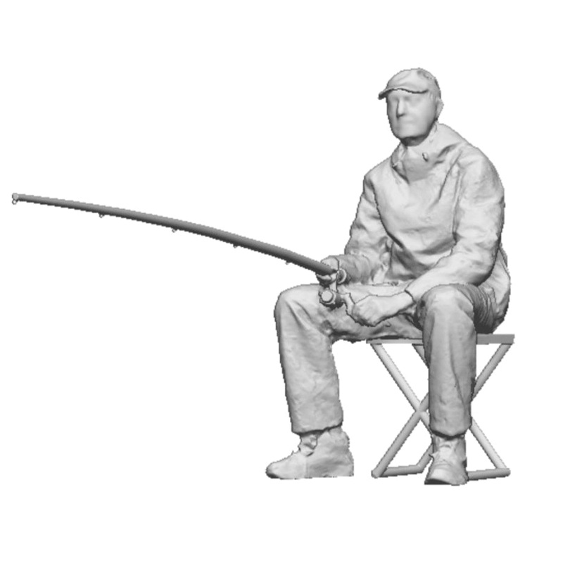 O Gauge – Town & Country – Seated Fisherman