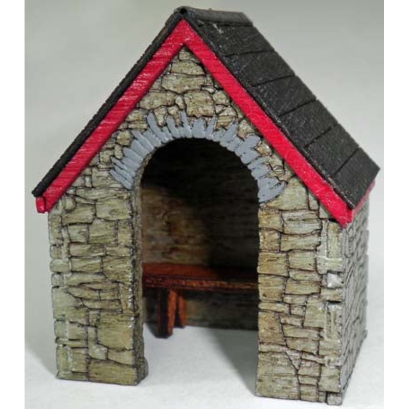 OOBUS1 OO Gauge Stone Built Bus Stop Kit