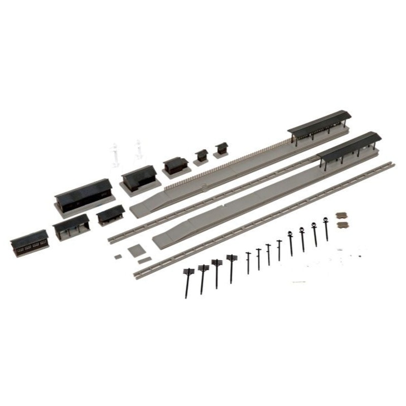 Rural Straight Station Platforms Extension Set (Pre-Built)