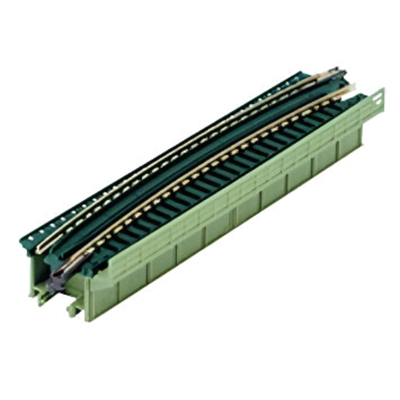 Unitrack (R448-15T) Curved Girder Bridge L/Green 15 Degree
