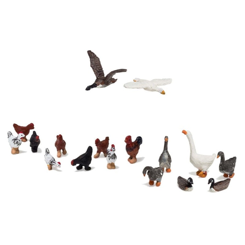 A1968 Scenic Accents – Geese and Chickens – HO Scale