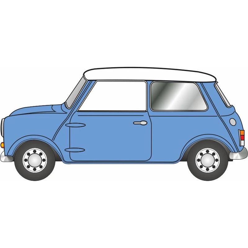 Austin Cooper S Mini Island Blue/Snowberry White