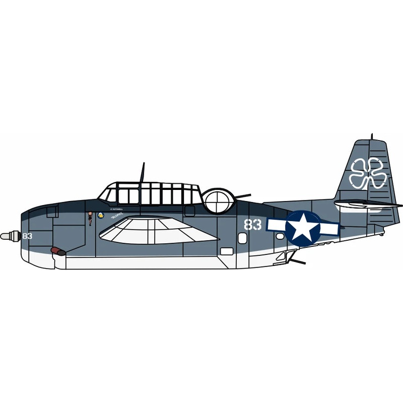 Grumman Avenger White 83 Blopsy Composite Sqn.76 USS Petrof Bay 1945