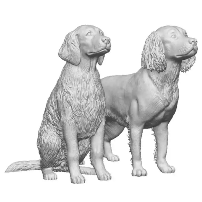 N Gauge – Pets, Wildlife & Livestock – English Springer Spaniels x2