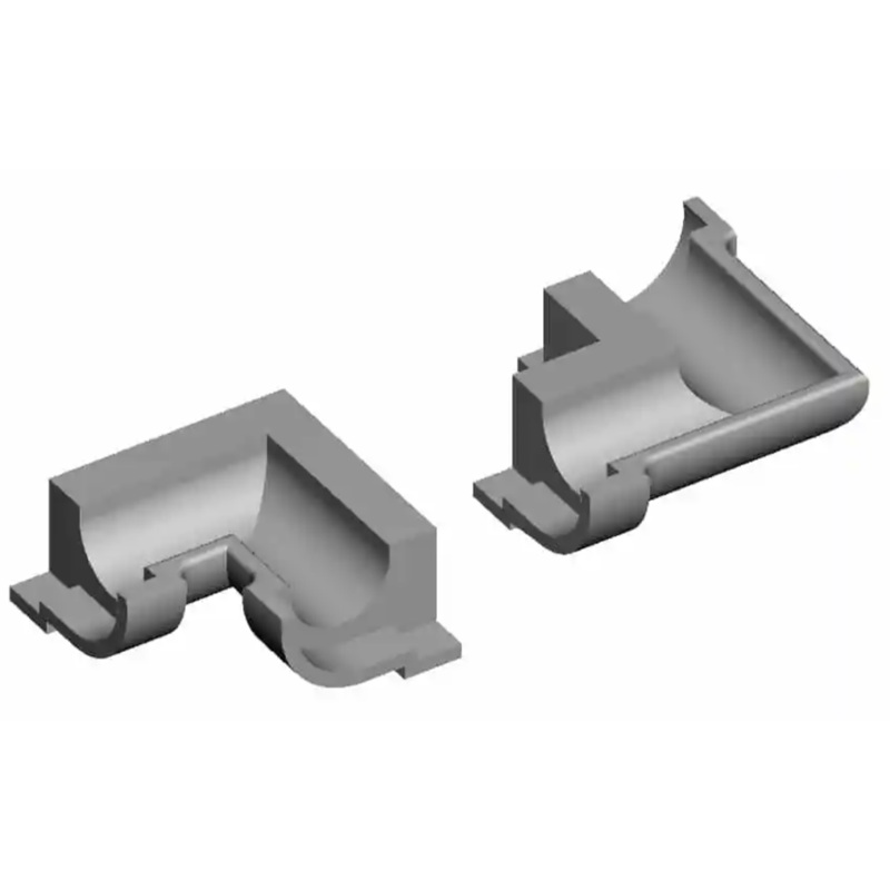 O Gauge – Detailing – Half Round Guttering 90 Corners x8