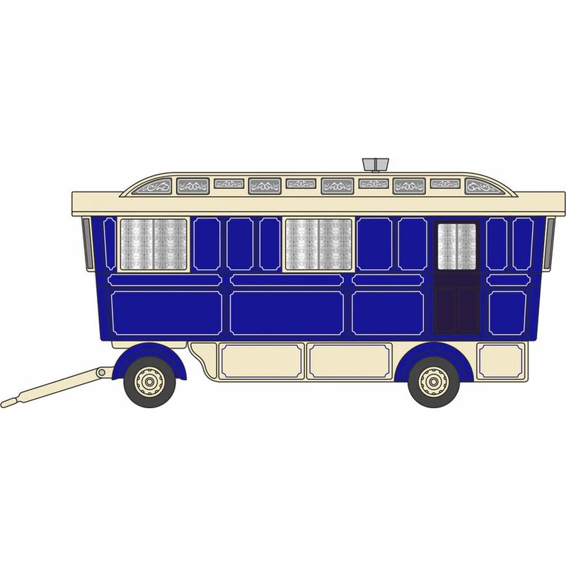 Showmans Caravan Blue/Cream