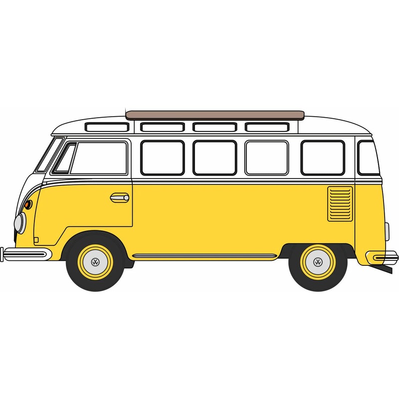 VW T1 Samba Bus Yellow/White