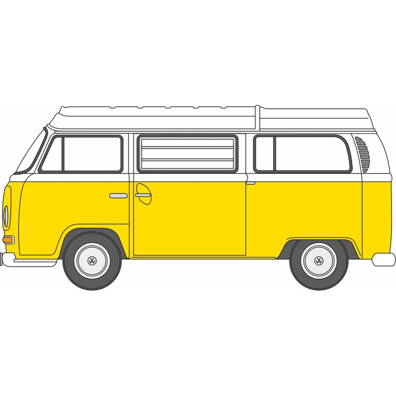 VW T2 Bay Window Camper Saturn Yellow/White