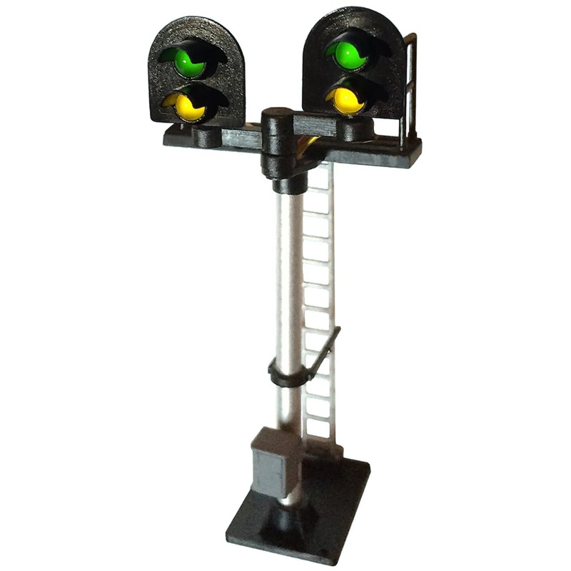 2 Aspect Distant (Y/G) Standard Stepped T Junction Round Head (Type 2) Signal