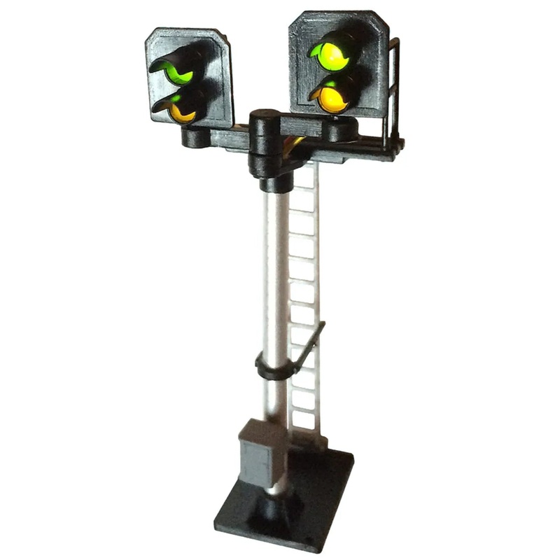 2 Aspect Distant (Y/G) Standard Stepped T Junction Square Head Signal