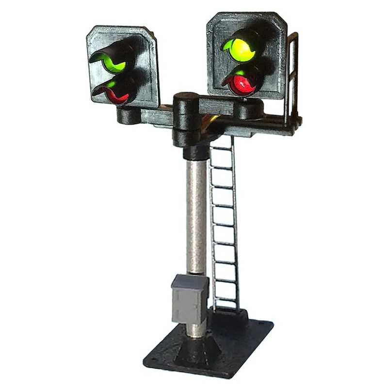 2 Aspect Home (R/G) Platform Stepped T Junction Square Head Signal