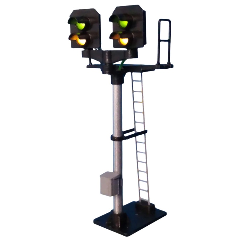 2 Light Signal Yellow/Green T Junction Square Head
