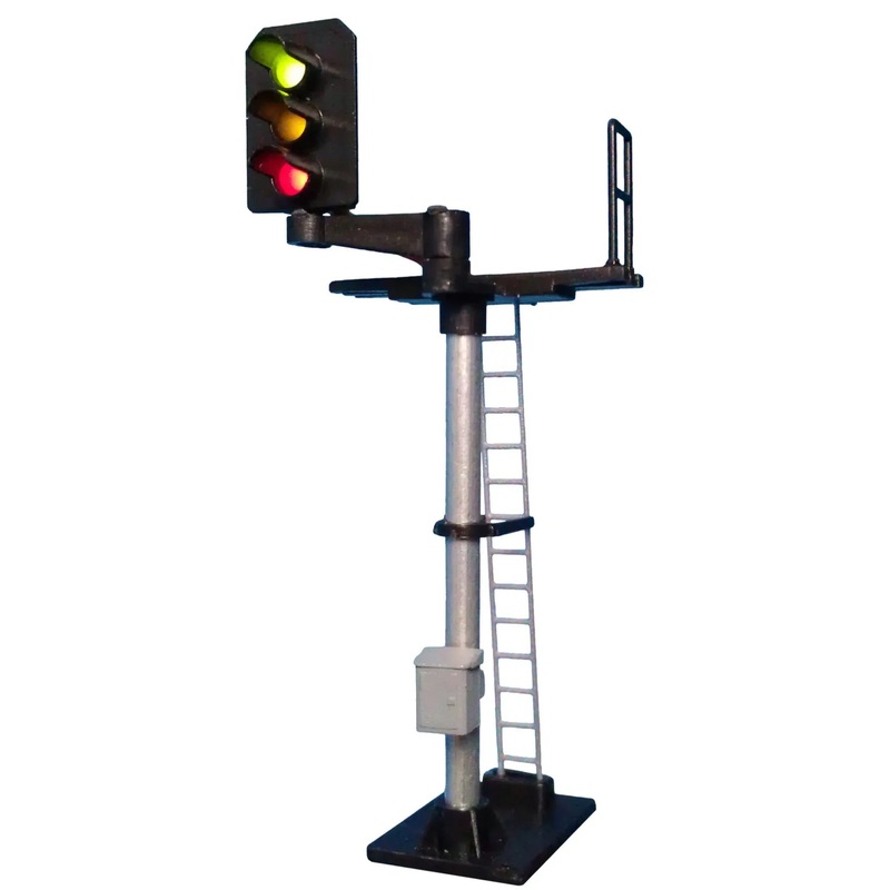 3 Light Signal Red/Green/Yellow Standard Left Offset Square Head